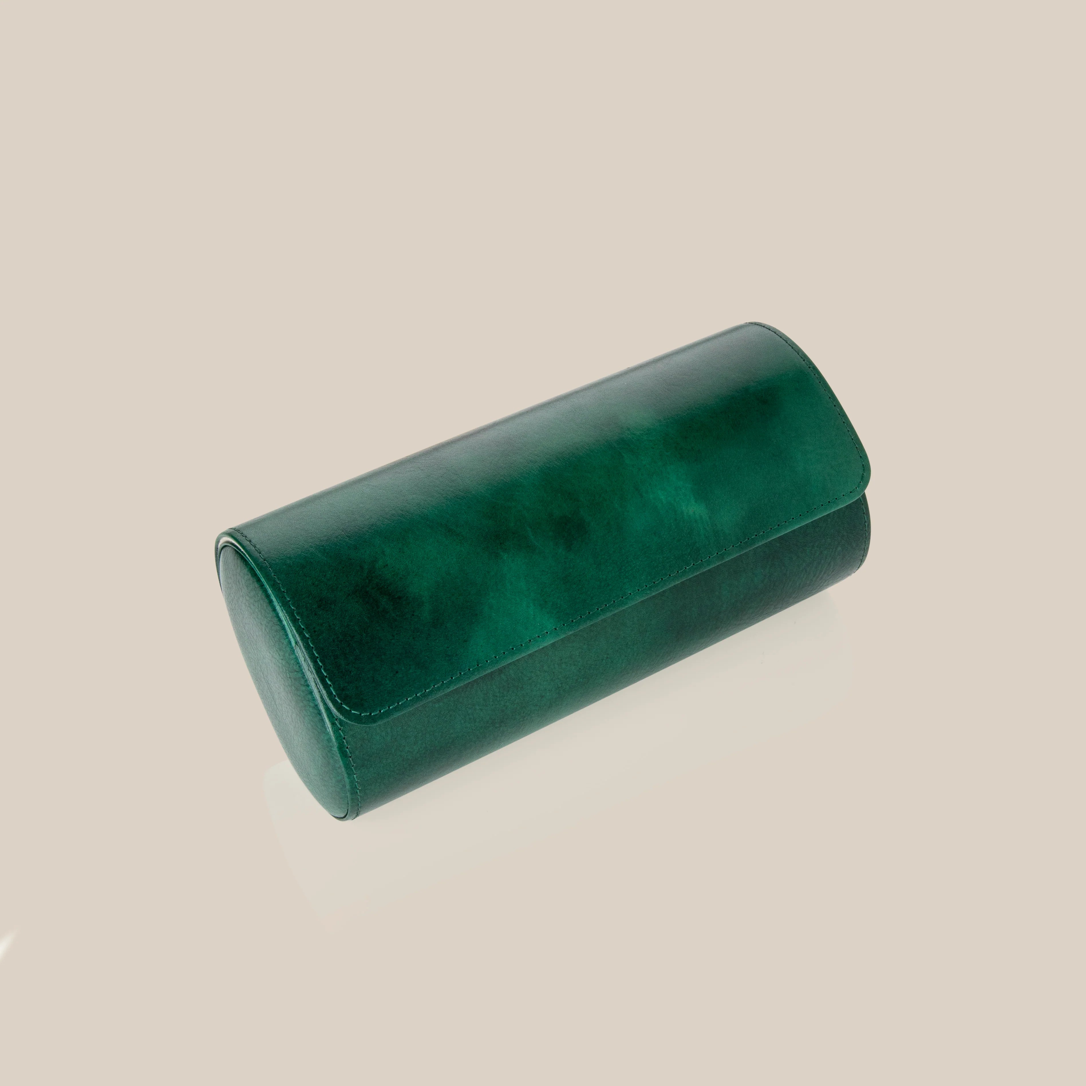 Green Leather Watch Pouch - 3 in 1 (Green)